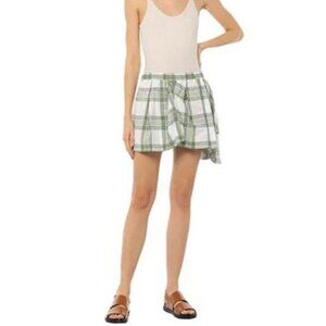 N21 tartan Mini skirt green and white size 8